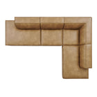Modway Restore 4-Piece Vegan Leather Modular L-Shaped Armless Sectional Sofa