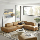 Modway Restore 4-Piece Vegan Leather Modular L-Shaped Armless Sectional Sofa
