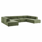 Modway Restore 6-Piece Performance Fabric Upholstered U-Shaped Sectional Sofa