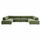 Modway Restore 6-Piece Performance Fabric Upholstered U-Shaped Sectional Sofa