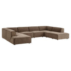 Modway Restore 6-Piece Performance Fabric Upholstered U-Shaped Sectional Sofa