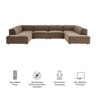 Modway Restore 6-Piece Performance Fabric Upholstered U-Shaped Sectional Sofa