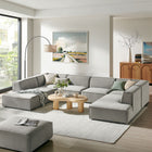Modway Restore 6-Piece Performance Fabric Upholstered U-Shaped Sectional Sofa