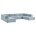 Modway Restore 6-Piece Performance Fabric Upholstered U-Shaped Sectional Sofa