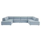 Modway Restore 6-Piece Performance Fabric Upholstered U-Shaped Sectional Sofa