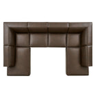 Modway Restore 6-Piece Vegan Leather U-Shaped Armless Sectional Sofa