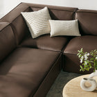 Modway Restore 6-Piece Vegan Leather U-Shaped Armless Sectional Sofa