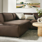 Modway Restore 6-Piece Vegan Leather U-Shaped Armless Sectional Sofa