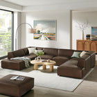 Modway Restore 6-Piece Vegan Leather U-Shaped Armless Sectional Sofa