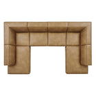 Modway Restore 6-Piece Vegan Leather U-Shaped Armless Sectional Sofa