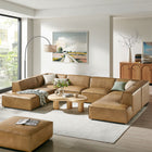 Modway Restore 6-Piece Vegan Leather U-Shaped Armless Sectional Sofa
