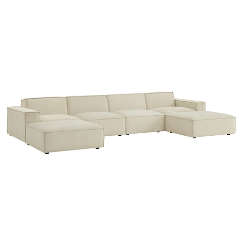 Modway Restore 6-Piece Performance Fabric Upholstered Modular Sectional Sofa