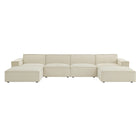 Modway Restore 6-Piece Performance Fabric Upholstered Modular Sectional Sofa