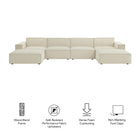 Modway Restore 6-Piece Performance Fabric Upholstered Modular Sectional Sofa
