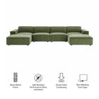 Modway Restore 6-Piece Performance Fabric Upholstered Modular Sectional Sofa