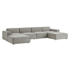 Modway Restore 6-Piece Performance Fabric Upholstered Modular Sectional Sofa