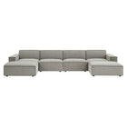 Modway Restore 6-Piece Performance Fabric Upholstered Modular Sectional Sofa