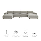 Modway Restore 6-Piece Performance Fabric Upholstered Modular Sectional Sofa