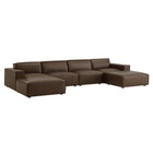 Modway Restore 6-Piece Vegan Leather Modular Sectional Sofa
