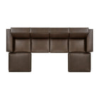 Modway Restore 6-Piece Vegan Leather Modular Sectional Sofa