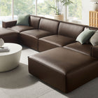 Modway Restore 6-Piece Vegan Leather Modular Sectional Sofa