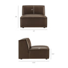 Modway Restore 6-Piece Vegan Leather Modular Sectional Sofa