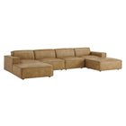 Modway Restore 6-Piece Vegan Leather Modular Sectional Sofa