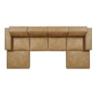 Modway Restore 6-Piece Vegan Leather Modular Sectional Sofa