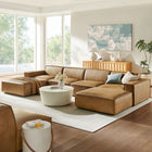 Modway Restore 6-Piece Vegan Leather Modular Sectional Sofa
