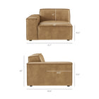 Modway Restore 6-Piece Vegan Leather Modular Sectional Sofa