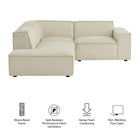 Modway Restore 3-Piece Performance Fabric Upholstered Modular L-Shaped Sectional Sofa - EEI-7419
