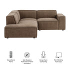 Modway Restore 3-Piece Performance Fabric Upholstered Modular L-Shaped Sectional Sofa - EEI-7419