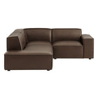 Modway Restore 3-Piece Vegan Leather Modular L-Shaped Sectional Sofa - EEI-7420