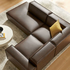 Modway Restore 3-Piece Vegan Leather Modular L-Shaped Sectional Sofa - EEI-7420