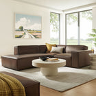 Modway Restore 3-Piece Vegan Leather Modular L-Shaped Sectional Sofa - EEI-7420