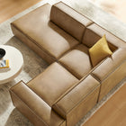 Modway Restore 3-Piece Vegan Leather Modular L-Shaped Sectional Sofa - EEI-7420