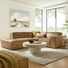 Modway Restore 3-Piece Vegan Leather Modular L-Shaped Sectional Sofa - EEI-7420