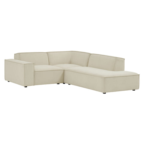Modway Restore 3-Piece Performance Fabric Upholstered Modular L-Shaped Sectional Sofa - EEI-7421