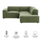Modway Restore 3-Piece Performance Fabric Upholstered Modular L-Shaped Sectional Sofa - EEI-7421