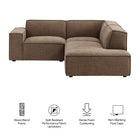 Modway Restore 3-Piece Performance Fabric Upholstered Modular L-Shaped Sectional Sofa - EEI-7421