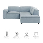 Modway Restore 3-Piece Performance Fabric Upholstered Modular L-Shaped Sectional Sofa - EEI-7421