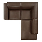 Modway Restore 3-Piece Vegan Leather Modular L-Shaped Sectional Sofa - EEI-7422