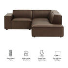 Modway Restore 3-Piece Vegan Leather Modular L-Shaped Sectional Sofa - EEI-7422