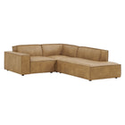 Modway Restore 3-Piece Vegan Leather Modular L-Shaped Sectional Sofa - EEI-7422