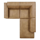 Modway Restore 3-Piece Vegan Leather Modular L-Shaped Sectional Sofa - EEI-7422