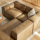 Modway Restore 3-Piece Vegan Leather Modular L-Shaped Sectional Sofa - EEI-7422
