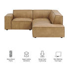 Modway Restore 3-Piece Vegan Leather Modular L-Shaped Sectional Sofa - EEI-7422
