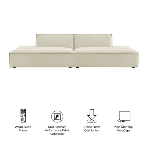 Modway Restore 2-Piece Performance Fabric Upholstered Modular Loveseat - EEI-7423