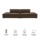 Modway Restore 2-Piece Vegan Leather Modular Loveseat - EEI-7424