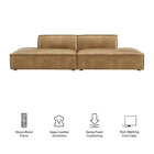 Modway Restore 2-Piece Vegan Leather Modular Loveseat - EEI-7424